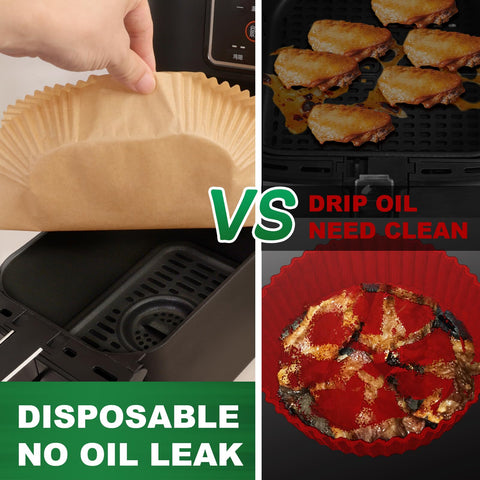 SIUDANGKA forro pergamino freidora, ideal para pizzas o carnes, cocción limpia.