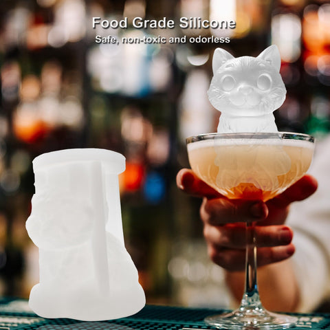 Gato SIUPER para fiestas, cubos de hielo con diseño.