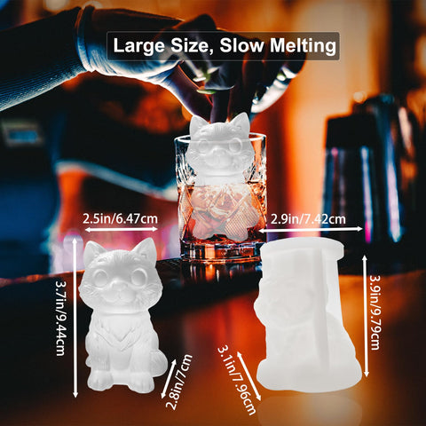 Regalo SIUPER para amantes de animales, molde de gato para hielo.