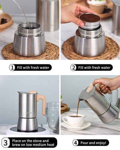 Sivaphe capacidad 200 ml: espresso de una taza con sabor concentrado.