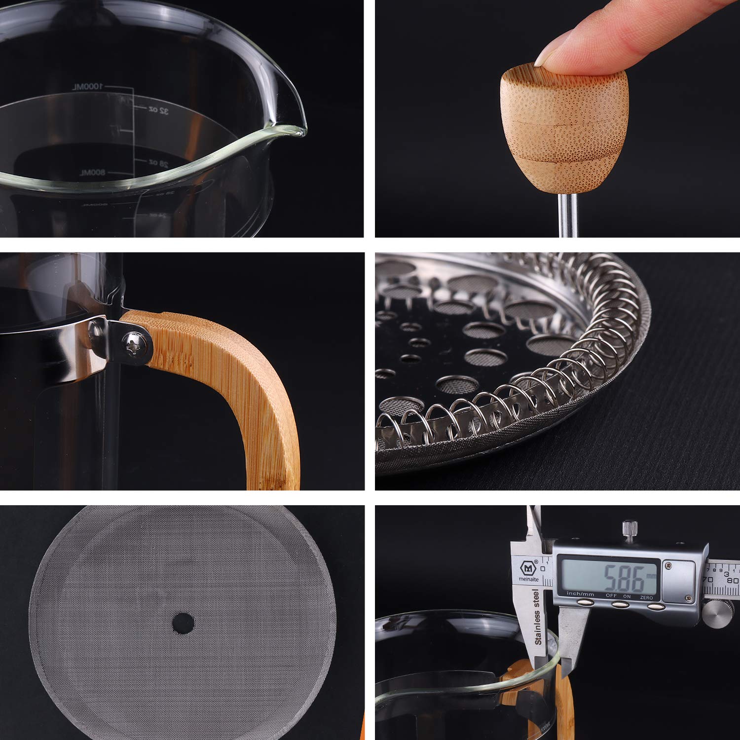 Sivaphe mango de bambú ergonómico para un servicio cómodo.