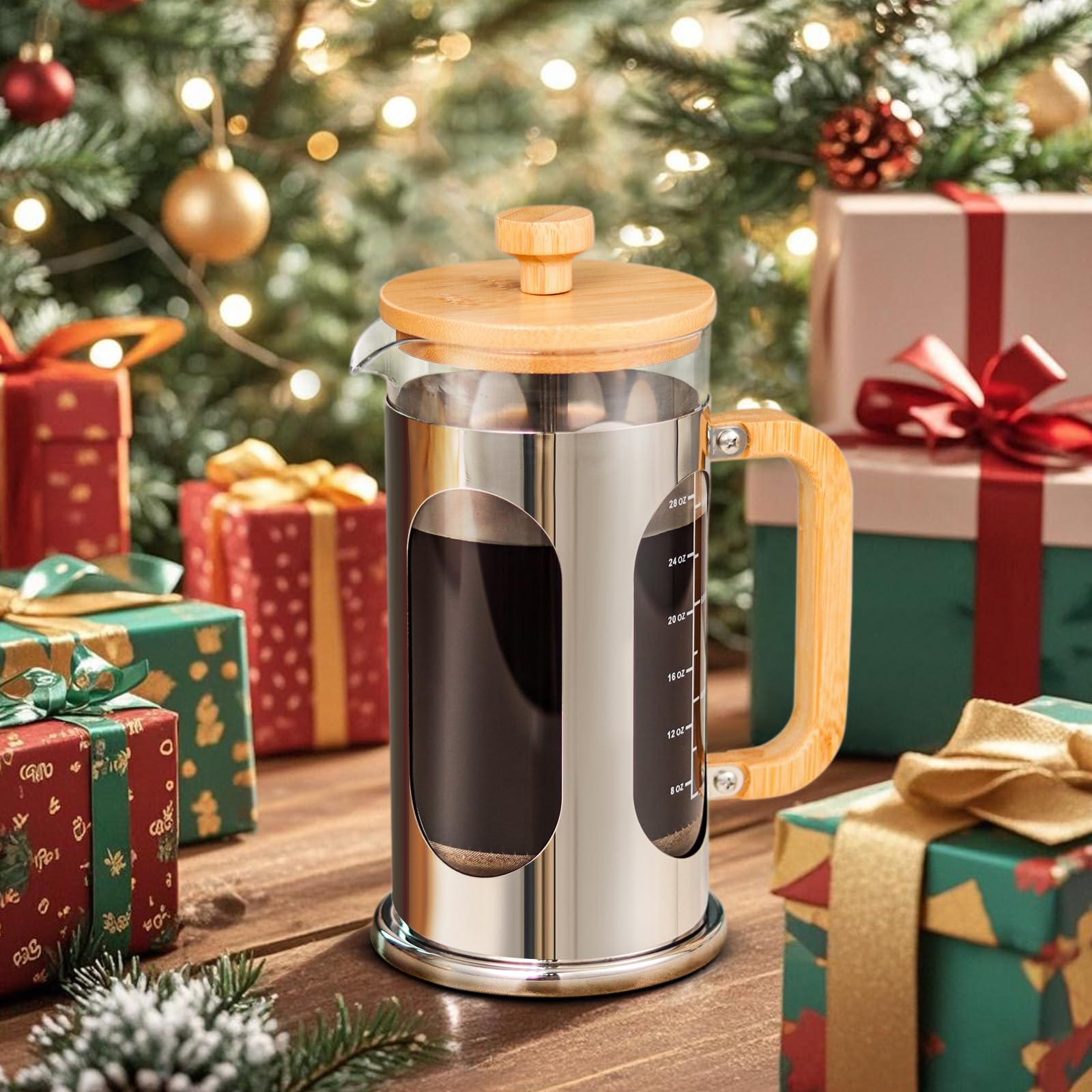 Sivaphe Prensa Francesa 34oz, vidrio borosilicato resistente al calor.