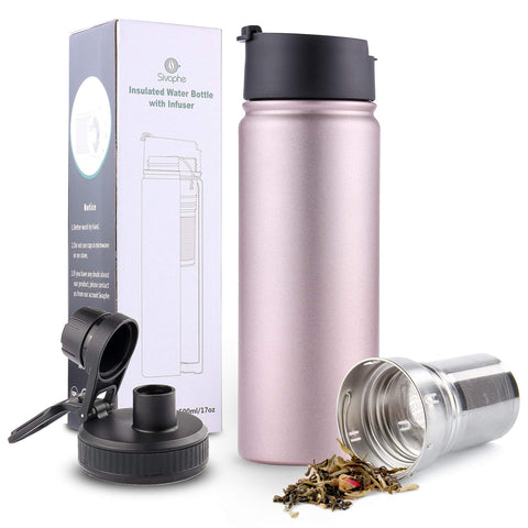 Sivaphe taza infusora de viaje con filtro desmontable para té de hojas sueltas, uso diario