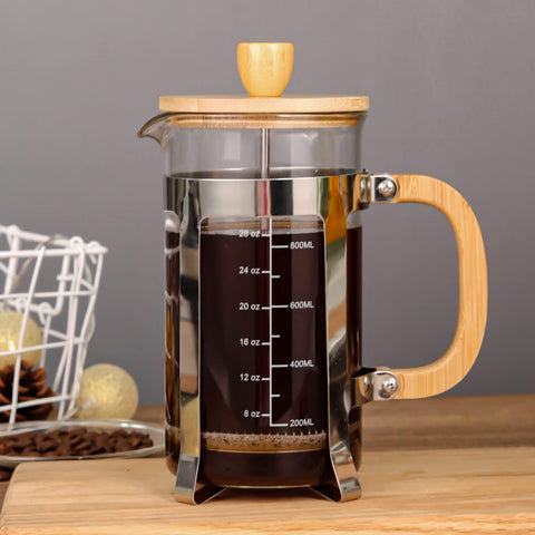 Sivaphe vaso de borosilicato claro para café y té sin residuos.
