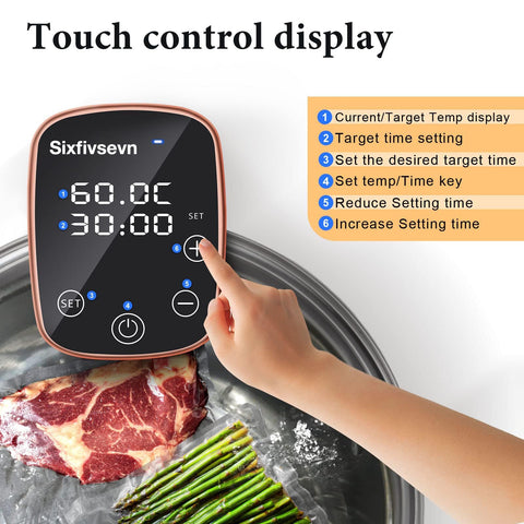 Sixfivsevn alta potencia 1100W garantiza calentamiento rápido y uniforme.