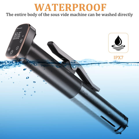 Sixfivsevn IPX7 resistente al agua para uso seguro cerca de la encimera.