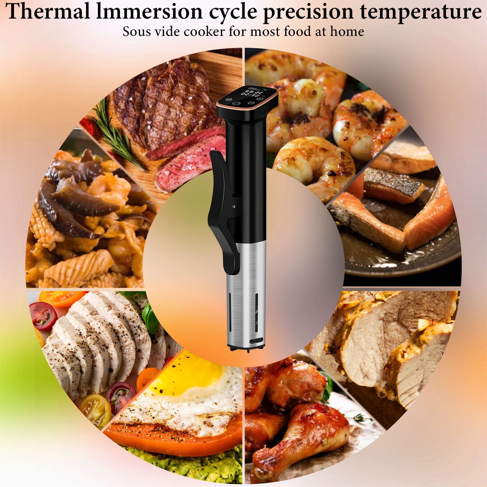 Sixfivsevn Sous Vide con garantía de 2 años y mantenimiento de por vida.