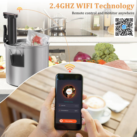 Sixfivsevn Sous Vide con materiales seguros para cocina segura.