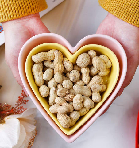 Sizikato tazón corazón cerámica para Valentín, regalo temático.