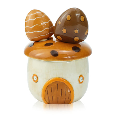 Sizikato casita hongo en porcelana, ideal para repostería y postres.
