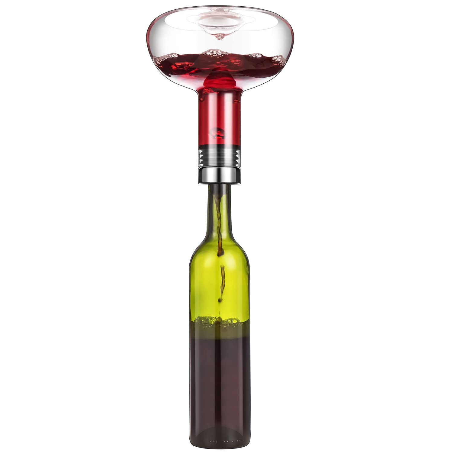 Cristal soplado a mano de SJZQ, aerador de vino de alta claridad.
