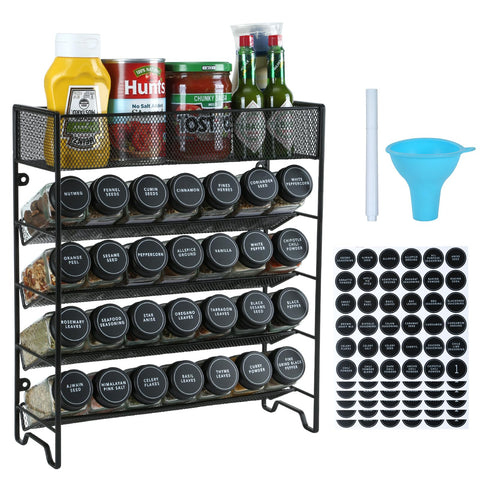Skiileor organizador de especias de 5 niveles para fácil acceso y orden en la cocina.