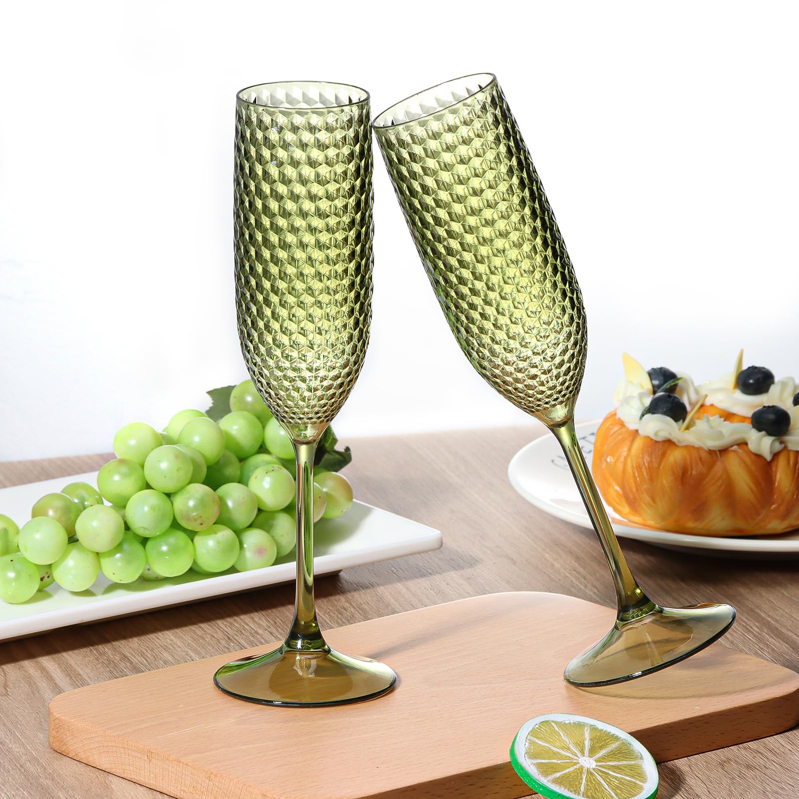 Copas SKLENICE champán plástico para picnics y fiestas junto a la piscina.