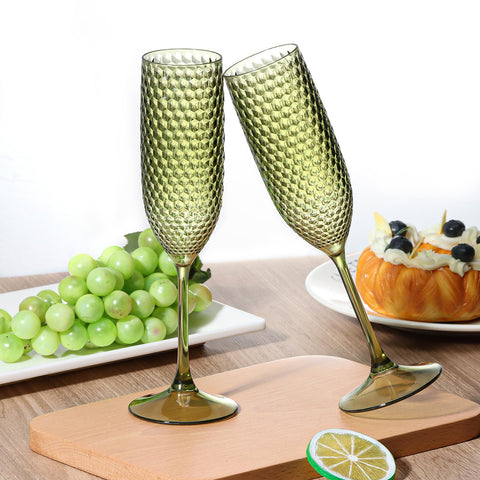 Copas SKLENICE champán plástico para picnics y fiestas junto a la piscina.