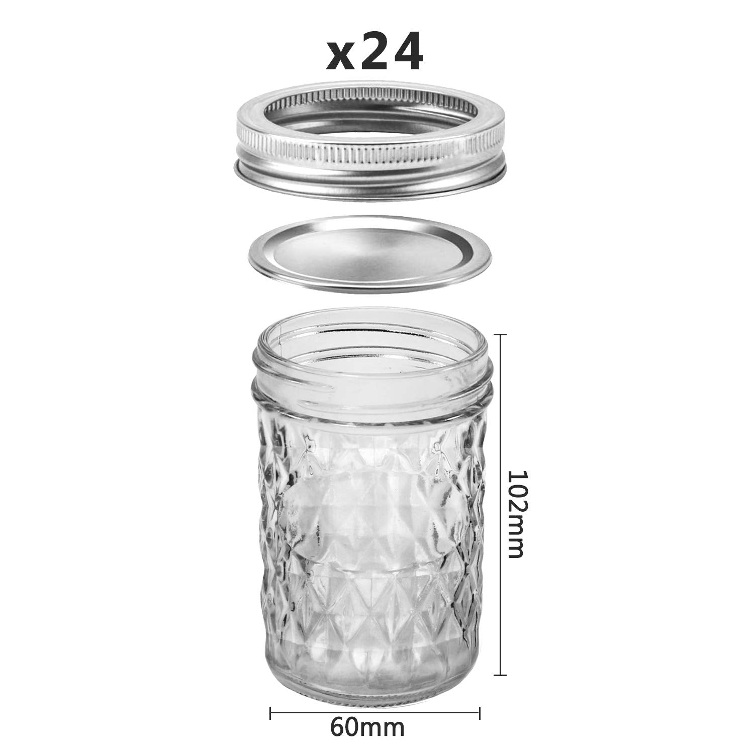 Frascos Mason SKOCHE transparentes para almacenamiento y regalos decorativos