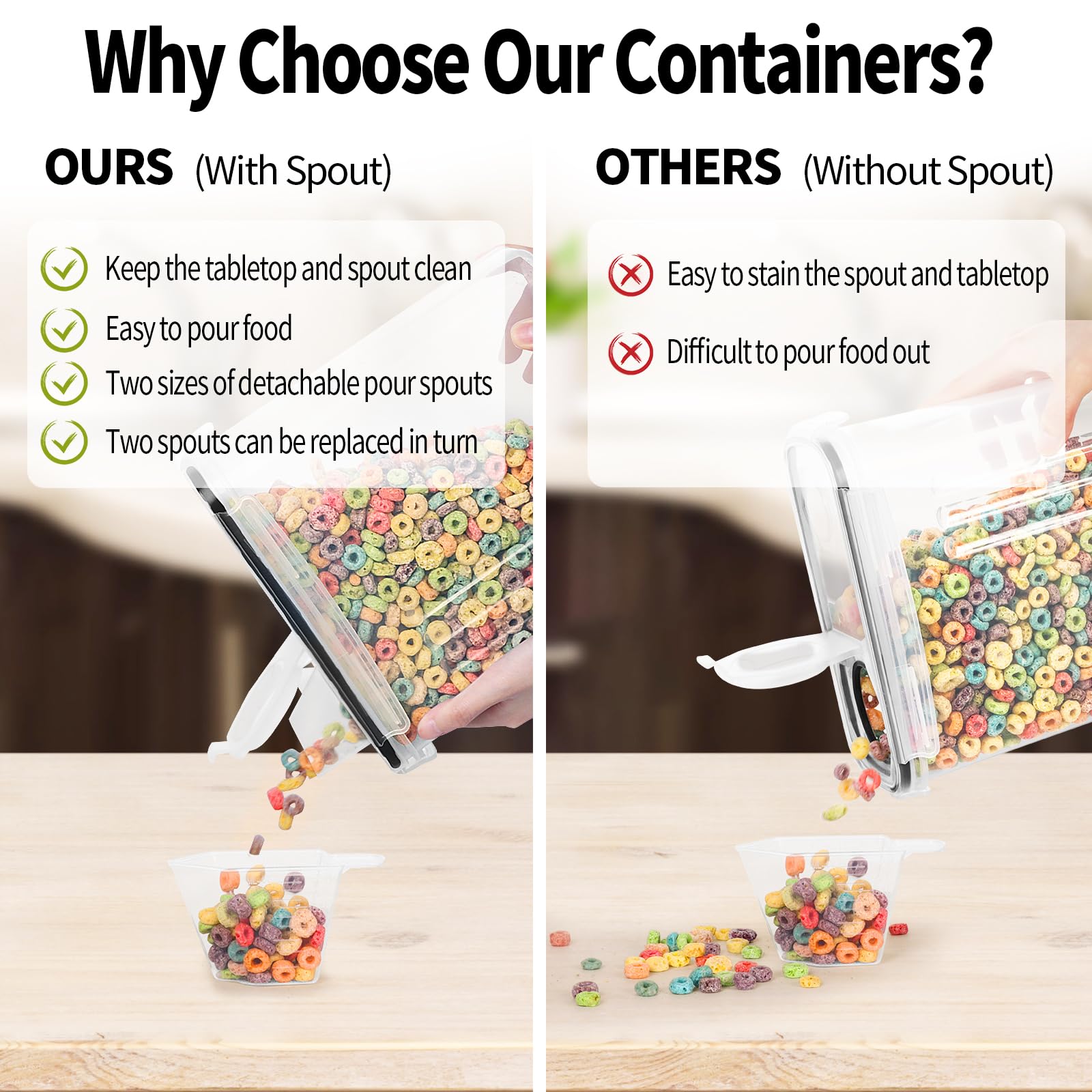 Skroam envases cereal 4L diseno ergonomico para manejo comodo