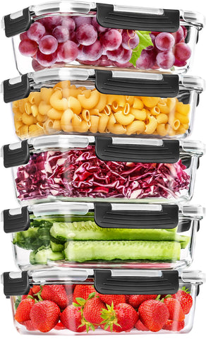 Skroam: contenedores de vidrio 36oz con tapas herméticas, ideales para llevar comidas