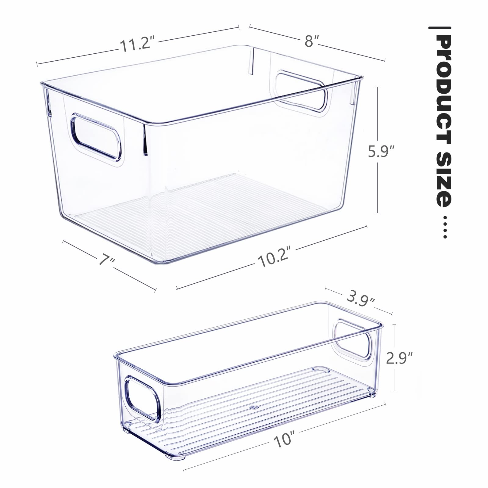 SKTEET juego de contenedores transparentes apilables para cocina
