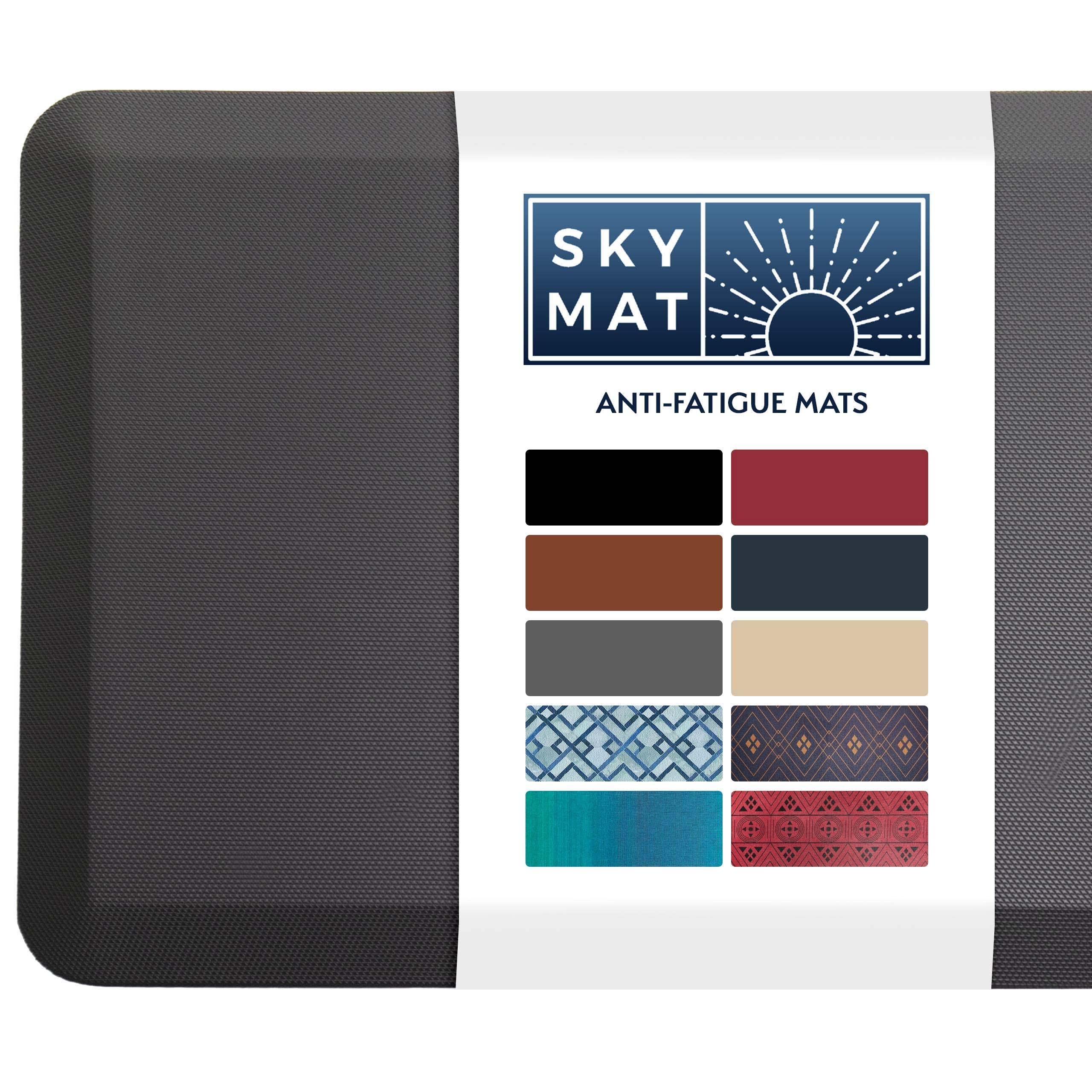 Sky Solutions Alfombra antifatiga para cocina y escritorio en gris, sensación de confort para pies.