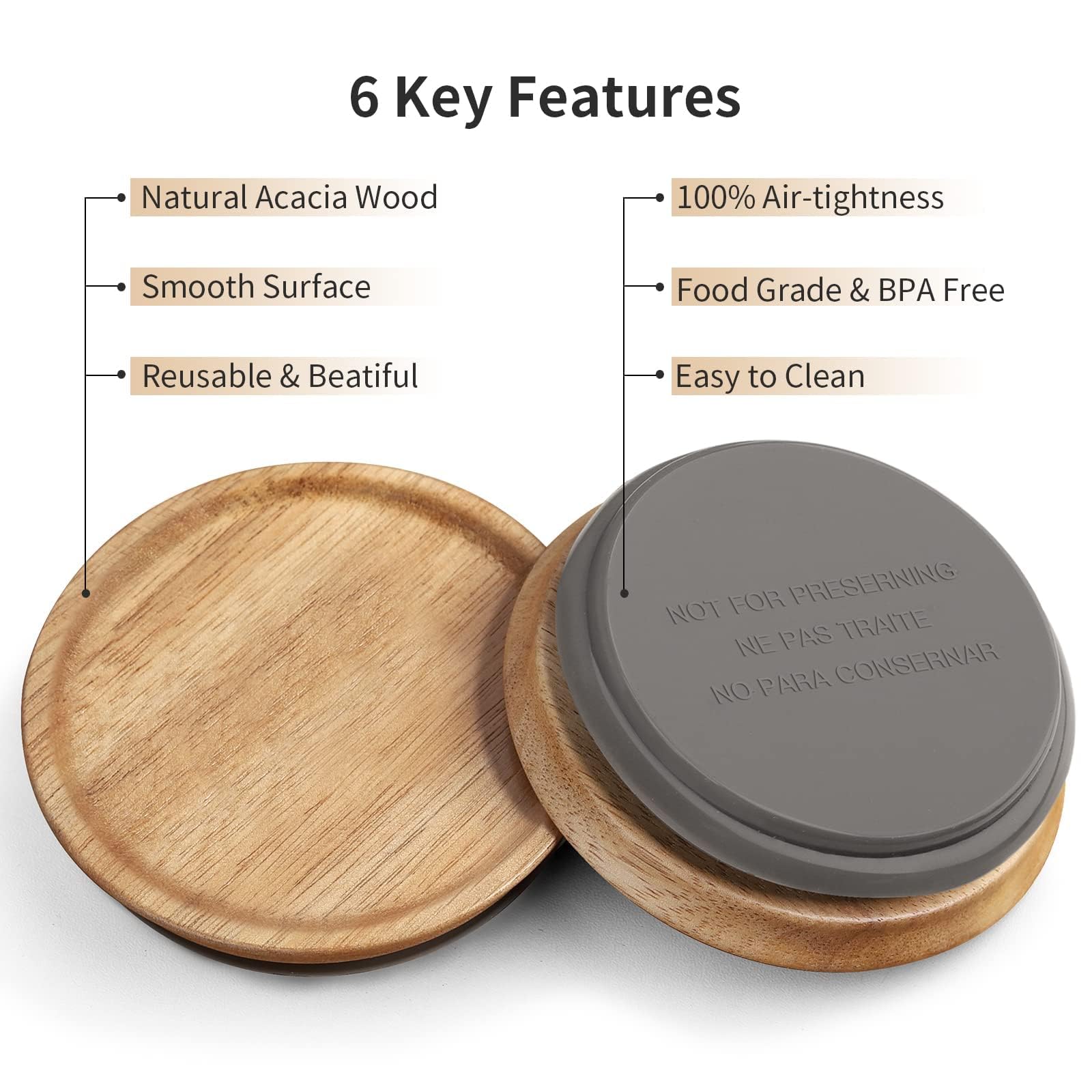 Producto libre de BPA para almacenamiento seguro de alimentos.