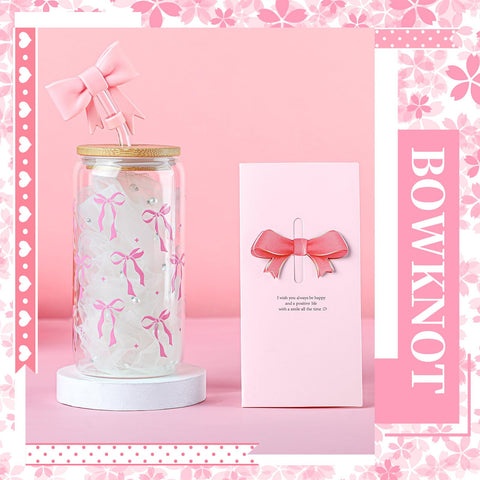 Skylety bolsa maquillaje rosa con lazo, organización diaria.