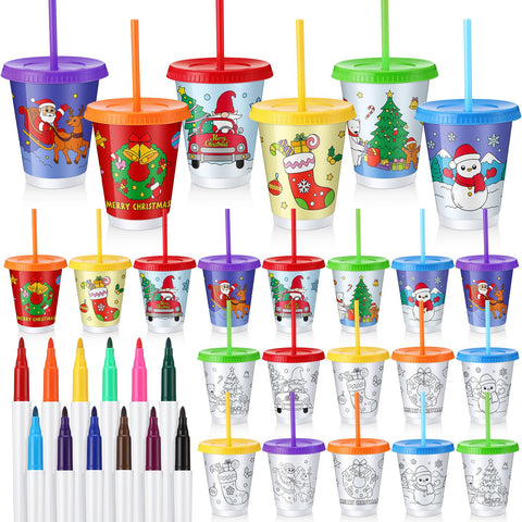 Copas Skylety para Navidad de 16 oz listas para pintar y personalizar.