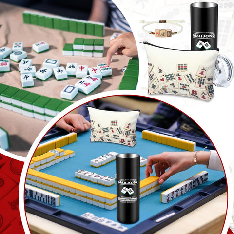 Pulsera de la suerte Skylety Mahjong ajustable para muñecas.