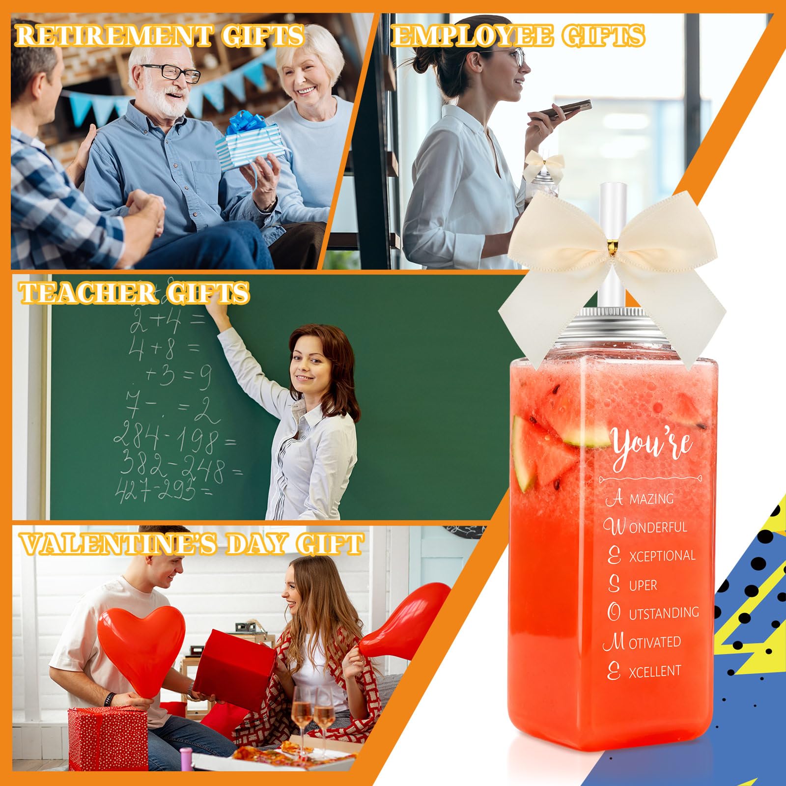 Pack de 36 vasos Skylety con tapas y pajitas listo para regalos