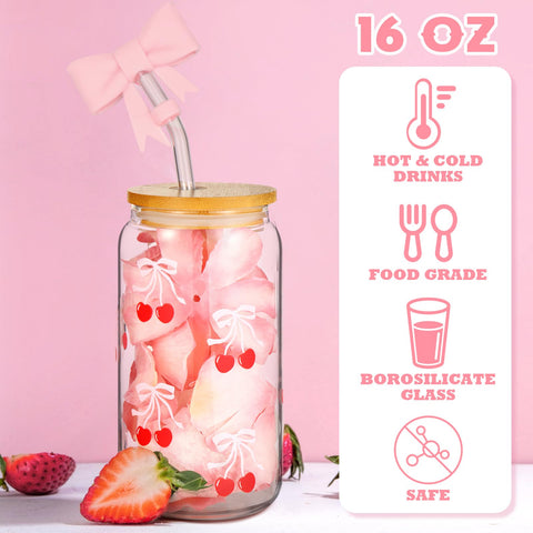 Pajillas de vidrio rosa para Skylety, reutilizables y fáciles de limpiar.