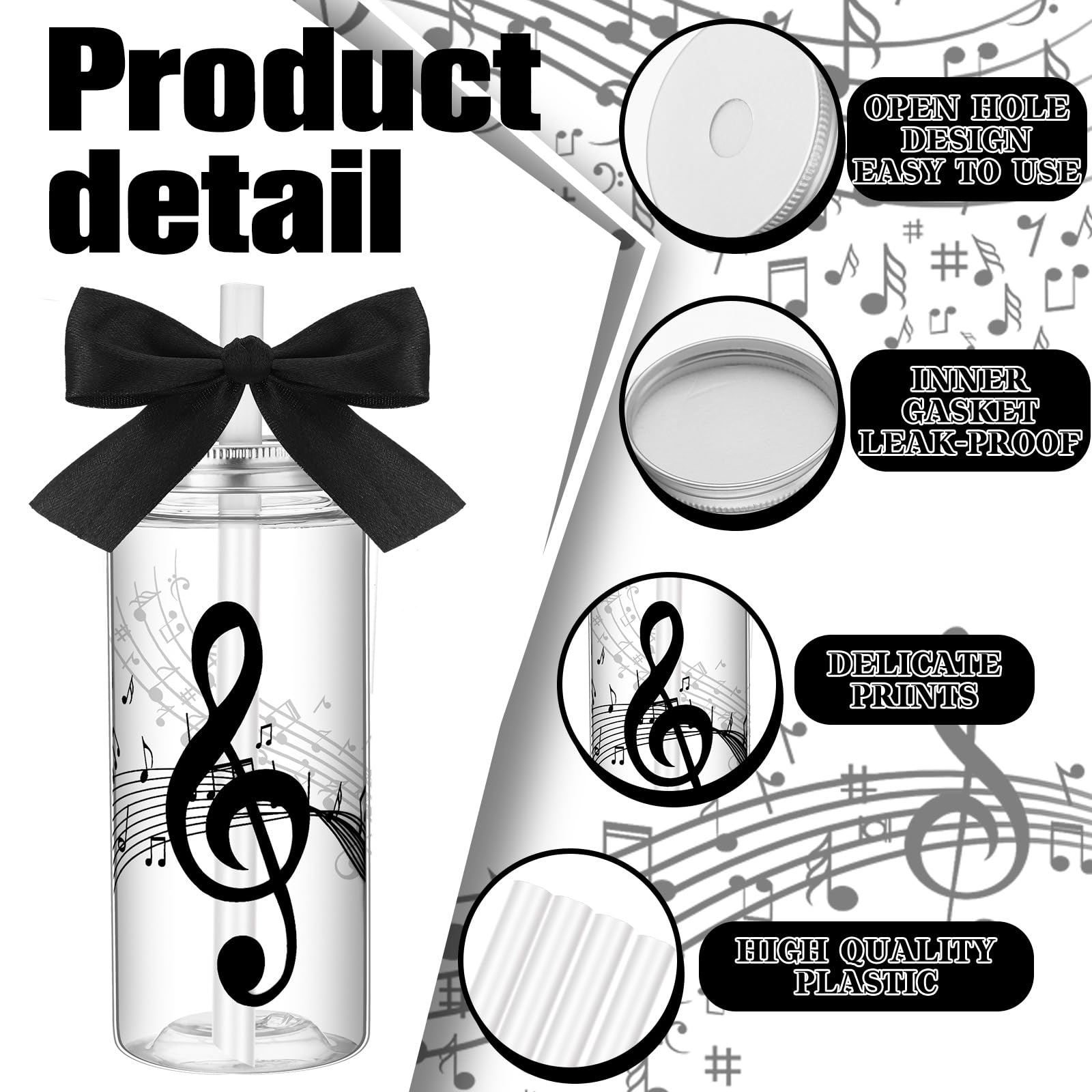 Pajitas musicales Skylety para bebidas festivas.