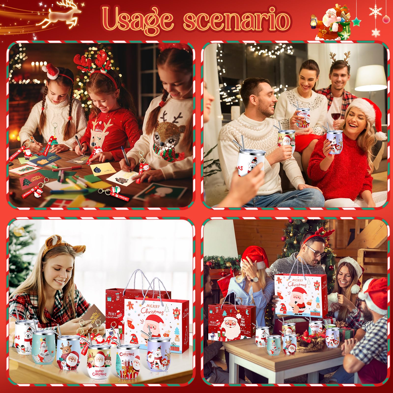 Tarjetas Skylety navideñas para enviar deseos