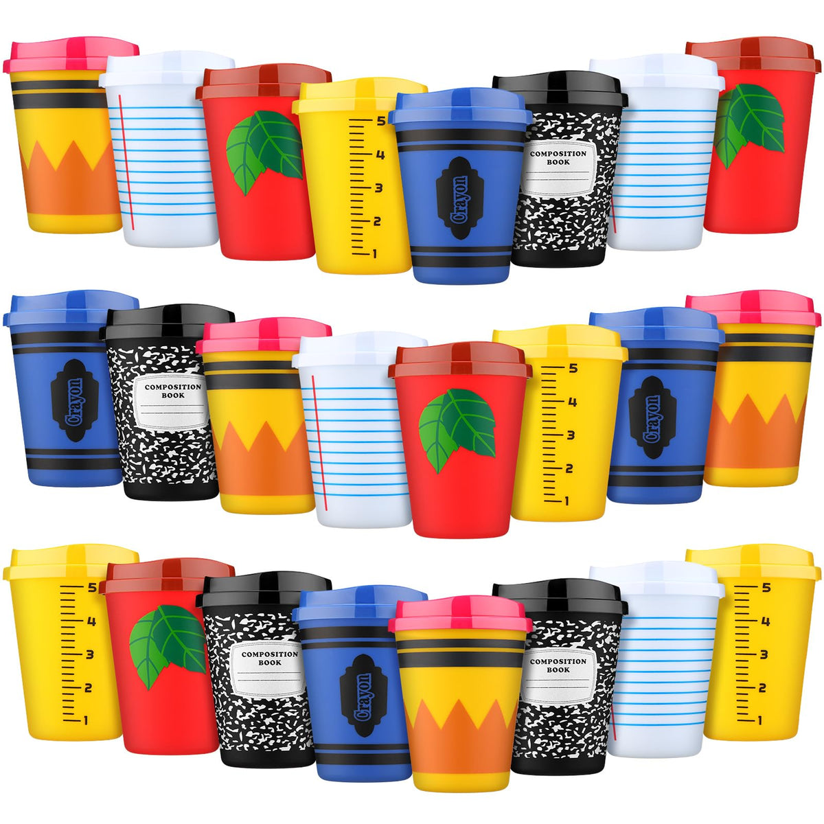 La taza Skylety 12oz con tapa, ideal para café en el aula.