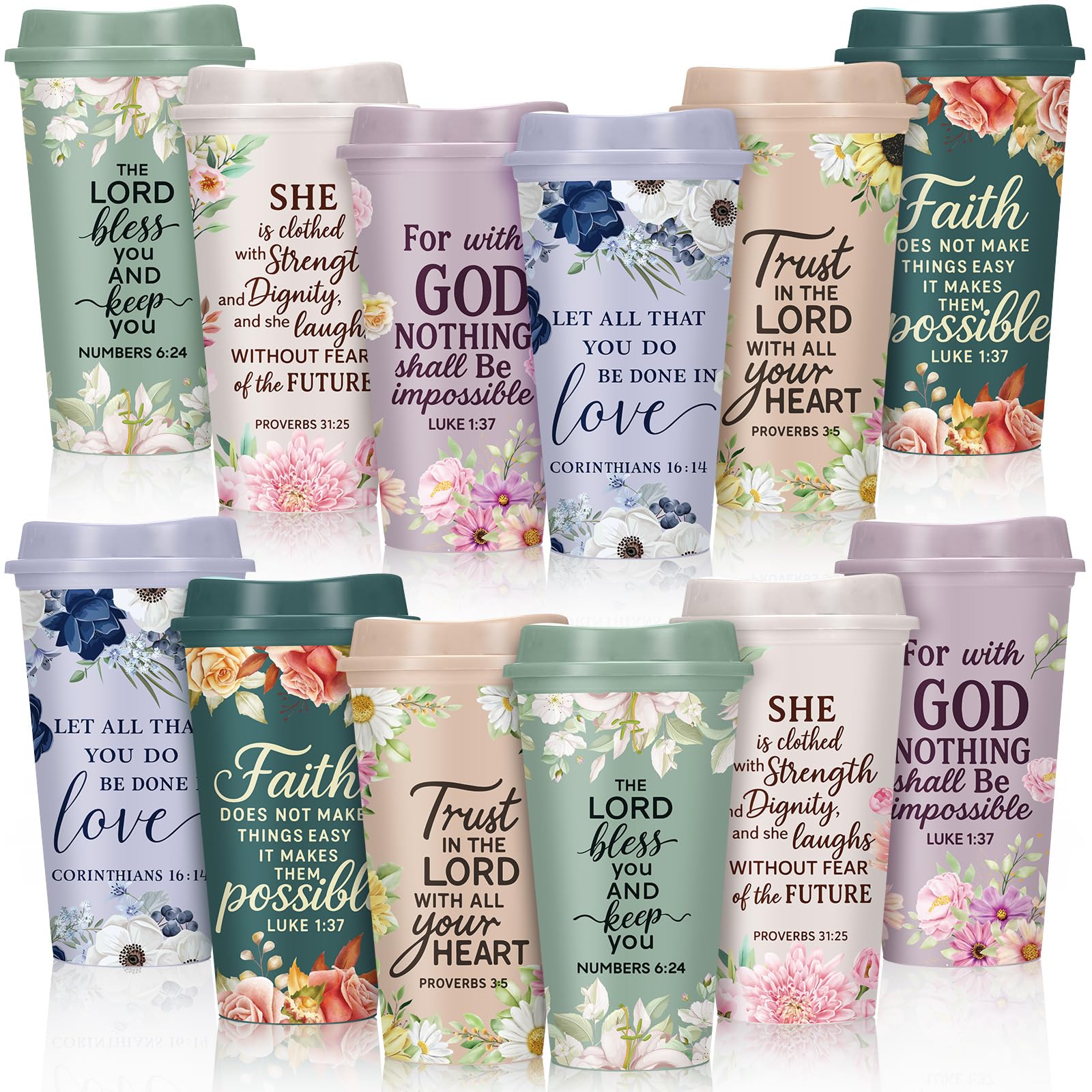 Skylety taza cristiana 16 oz con tapa, ideal para llevar al trabajo.