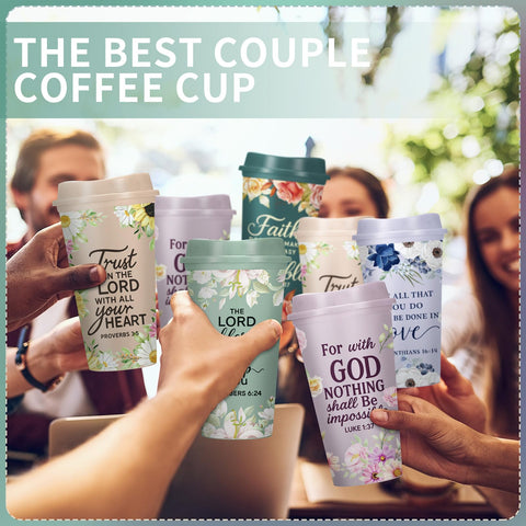 Taza para viajar Skylety 16 oz, diseño compacto para portavasos.