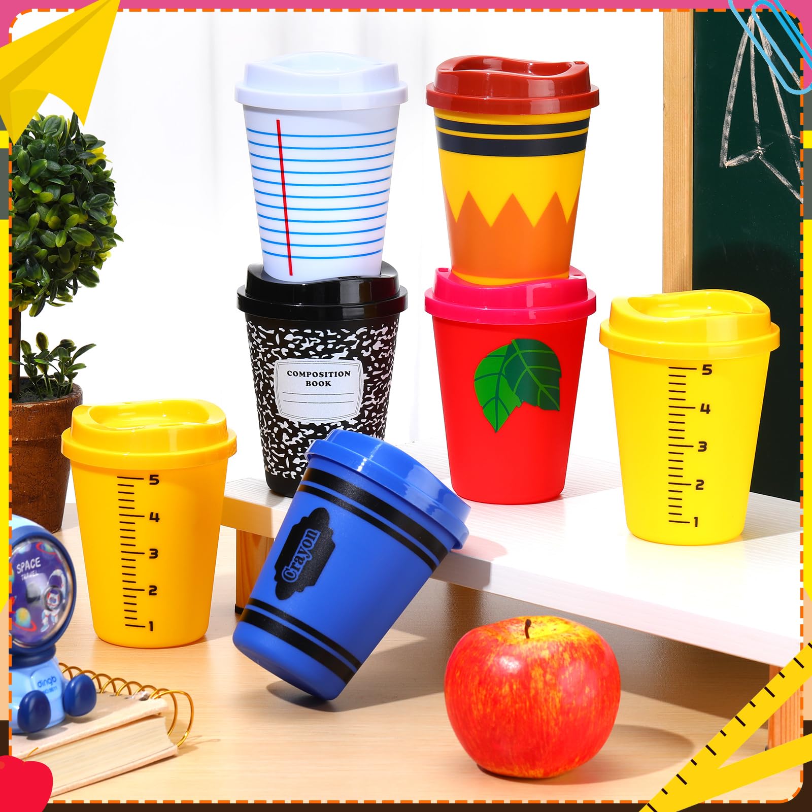 Uso diario con tazas Skylety, aptas para agua, zumo o leche.