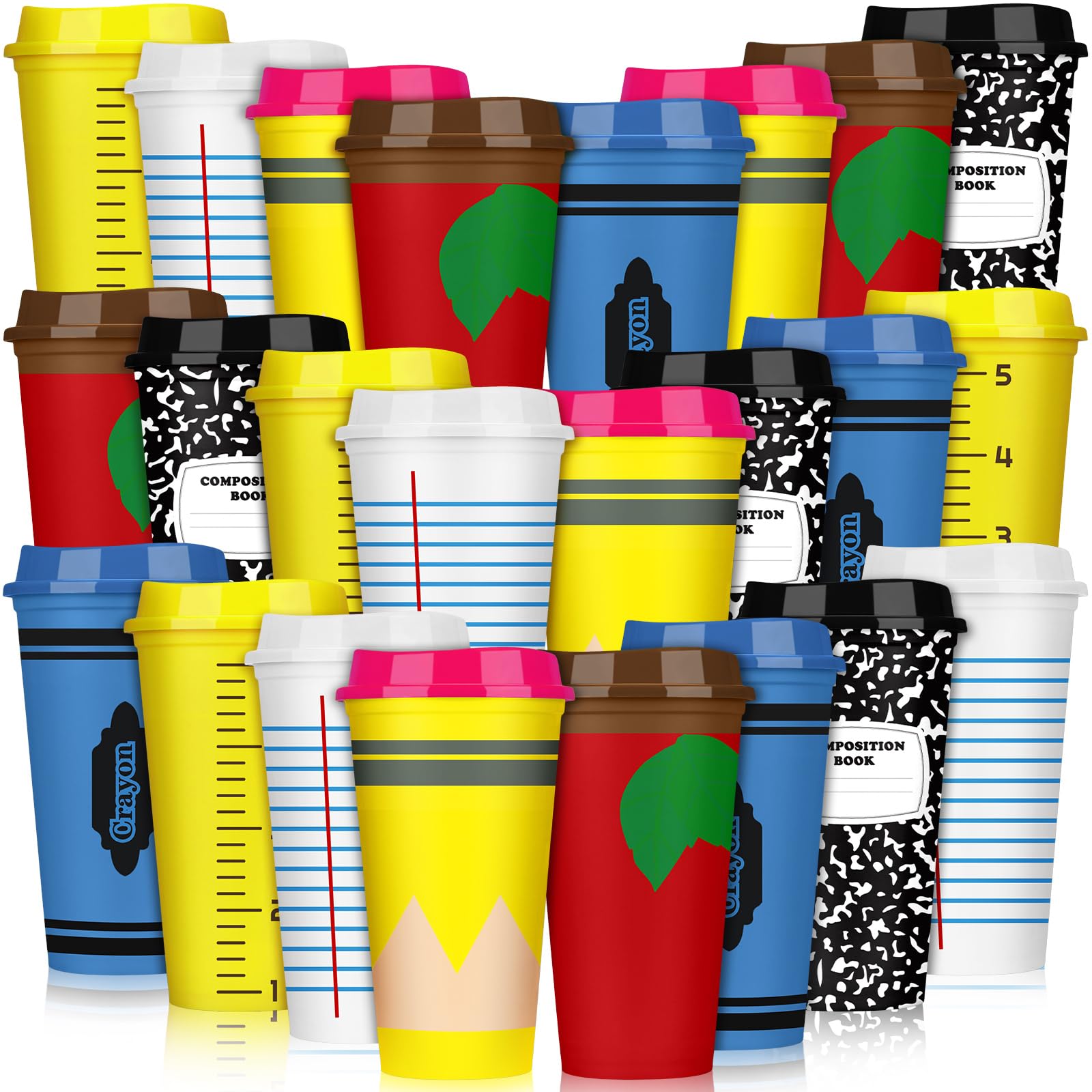 Taza Skylety de plástico para docentes con diseños elegantes, ideal para agradecer en clase.