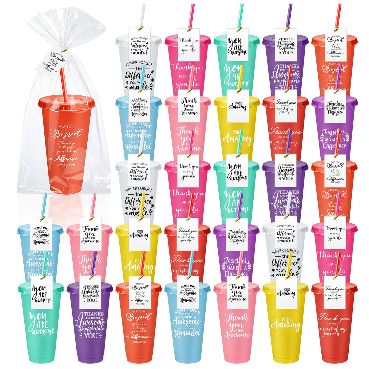 Skylety tumbler 24oz con tapa y pajilla, ideal para bebidas diarias.
