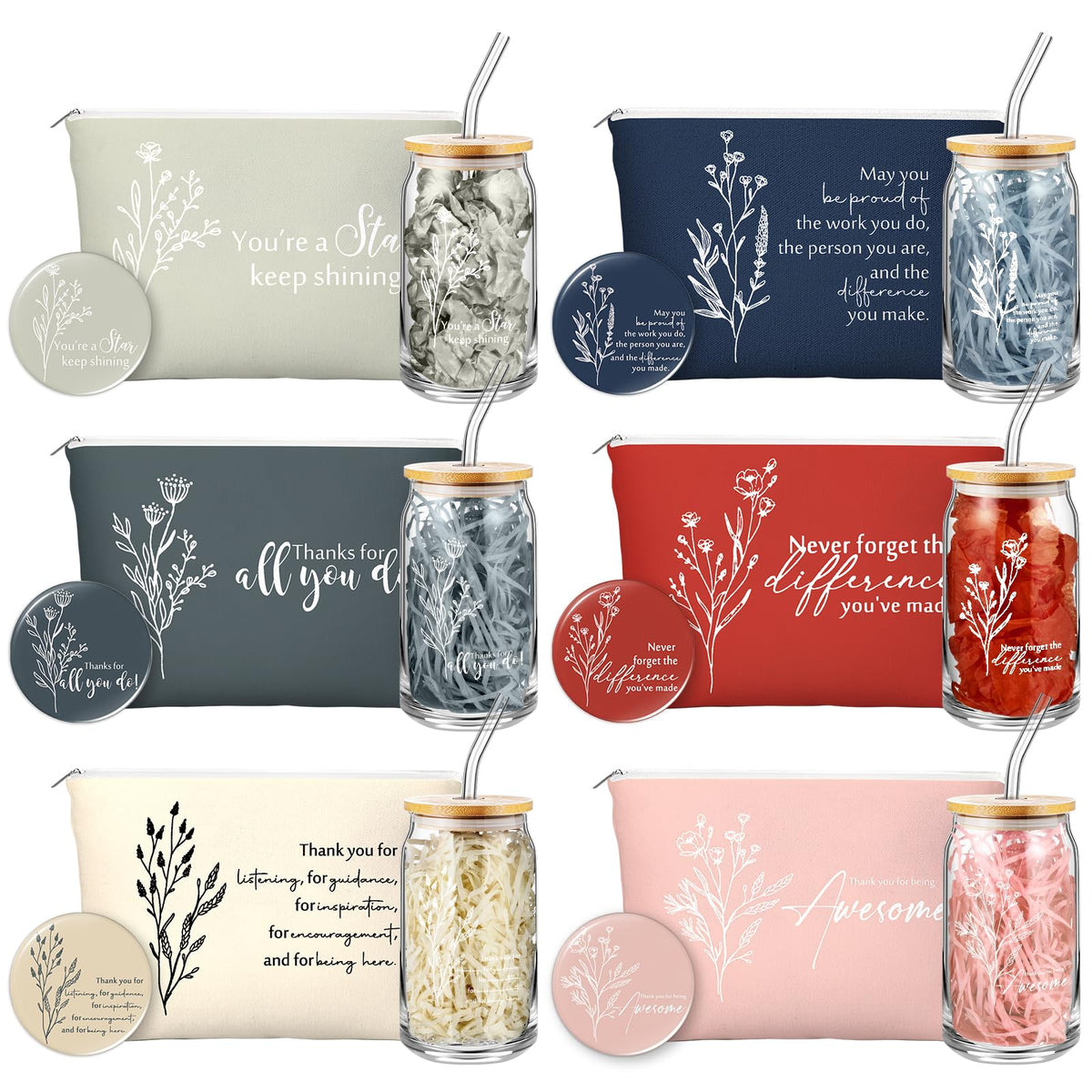Vaso Skylety 16oz con diseño morandi floral, ideal para uso diario.