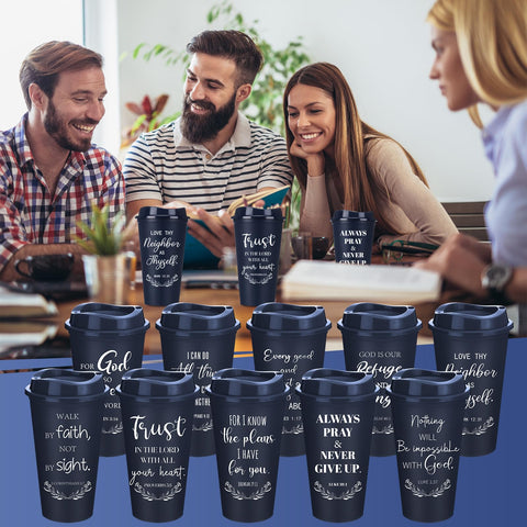 Skylety vasos café con tapa para eventos iglesia azul práctico.