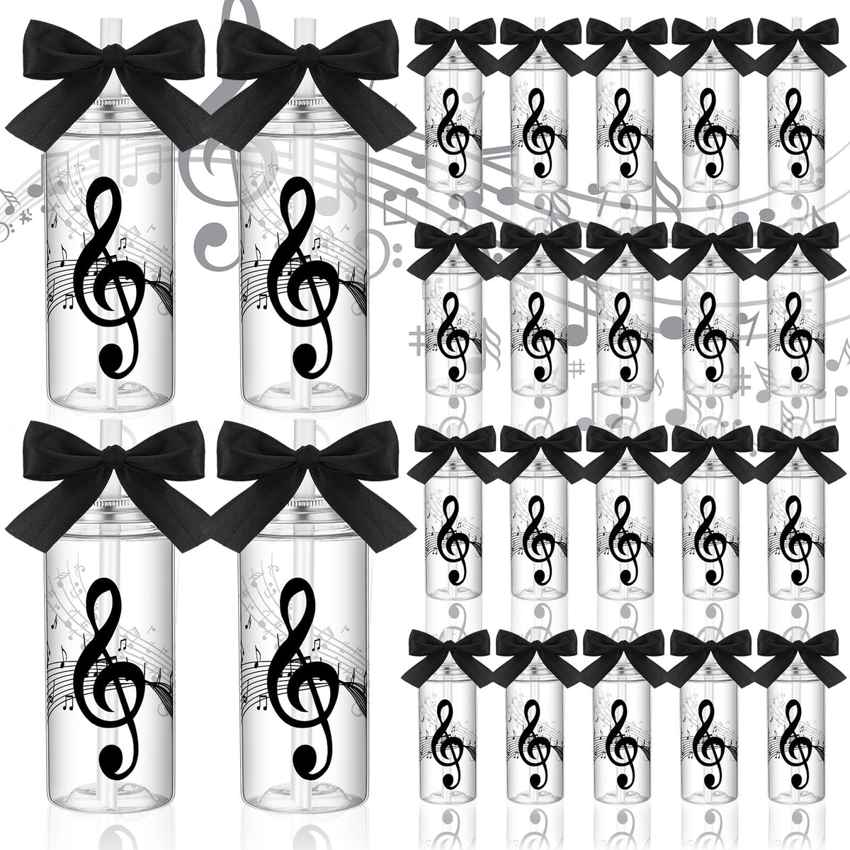 Vasos Skylety con notas musicales de 14oz para fiestas.