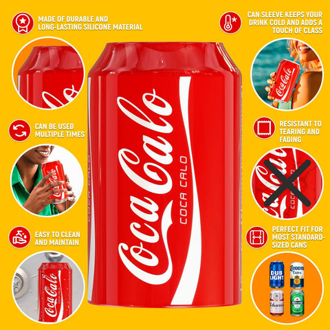 Skywin BeerSkin para lata silicona roja, duradera y práctica.