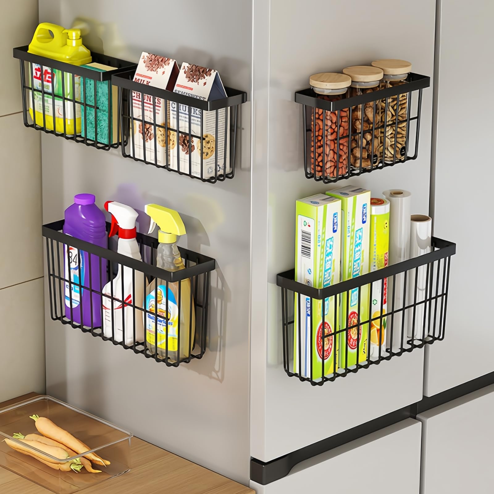 SleekStore organizador de armario, negro; almacenamiento compacto para objetos pequeños