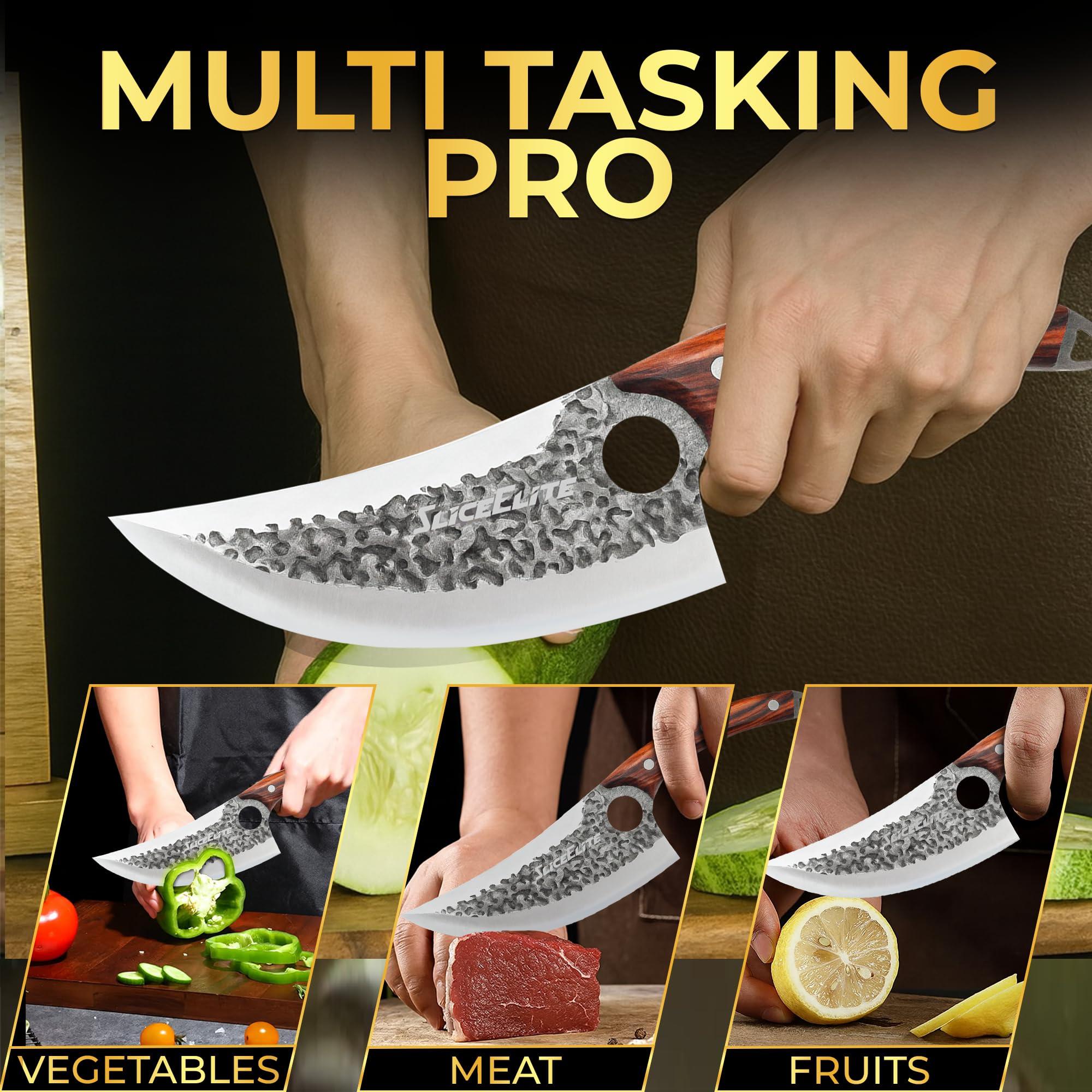 SliceElite caja regalo premium para presentar este cuchillo vikingo