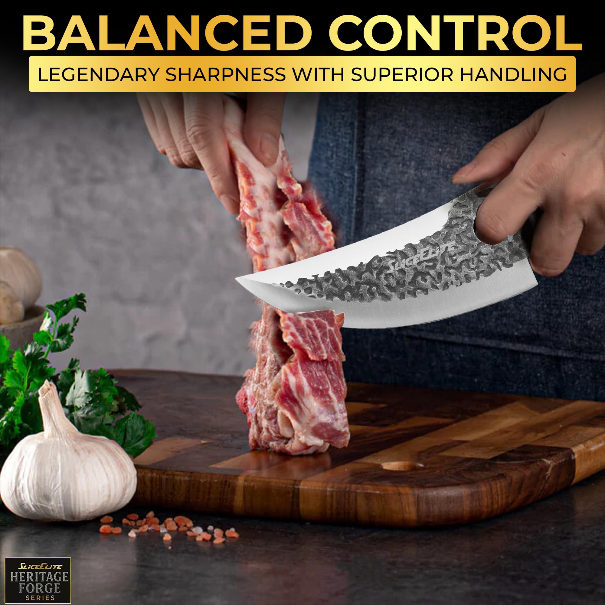 Cuchillo deshuesador SliceElite, perfecta manipulación para deshuesar y limpiar.