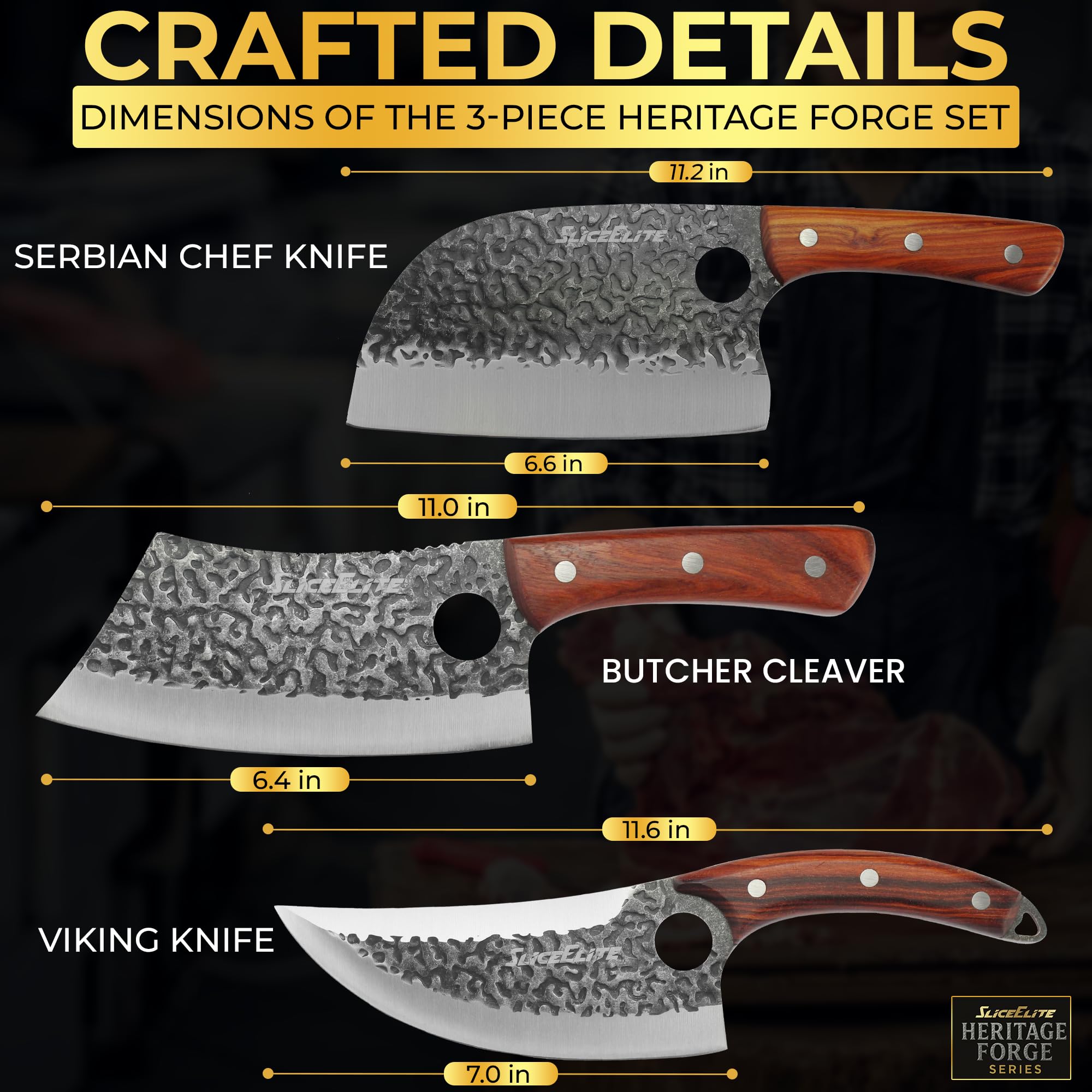 Cuchillo vikingo SliceElite profesional, corte preciso para filetear y rebanar.