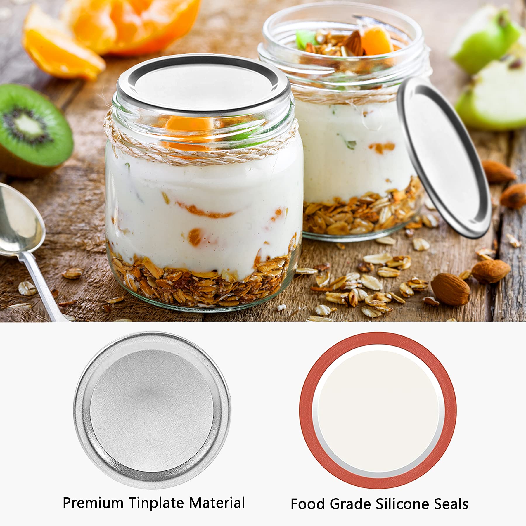 SLifeJars tapas 86mm plata: tapa duradera que resiste uso diario.