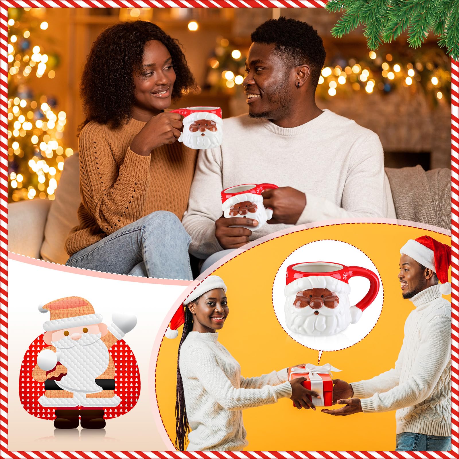 Ambiente cálido de Navidad con tazas Sliner.