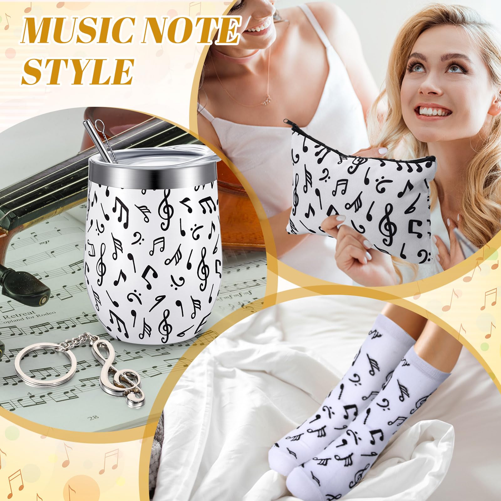 Bolsa regalo musical Sliner, 23x15 cm para cosméticos y objetos diarios.