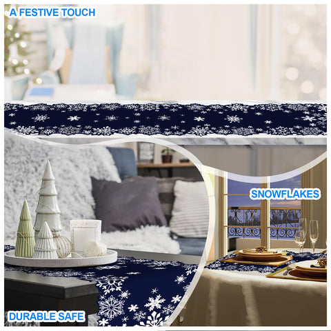 Sliner conjunto de dos corredores de mesa para ambiente navideño.