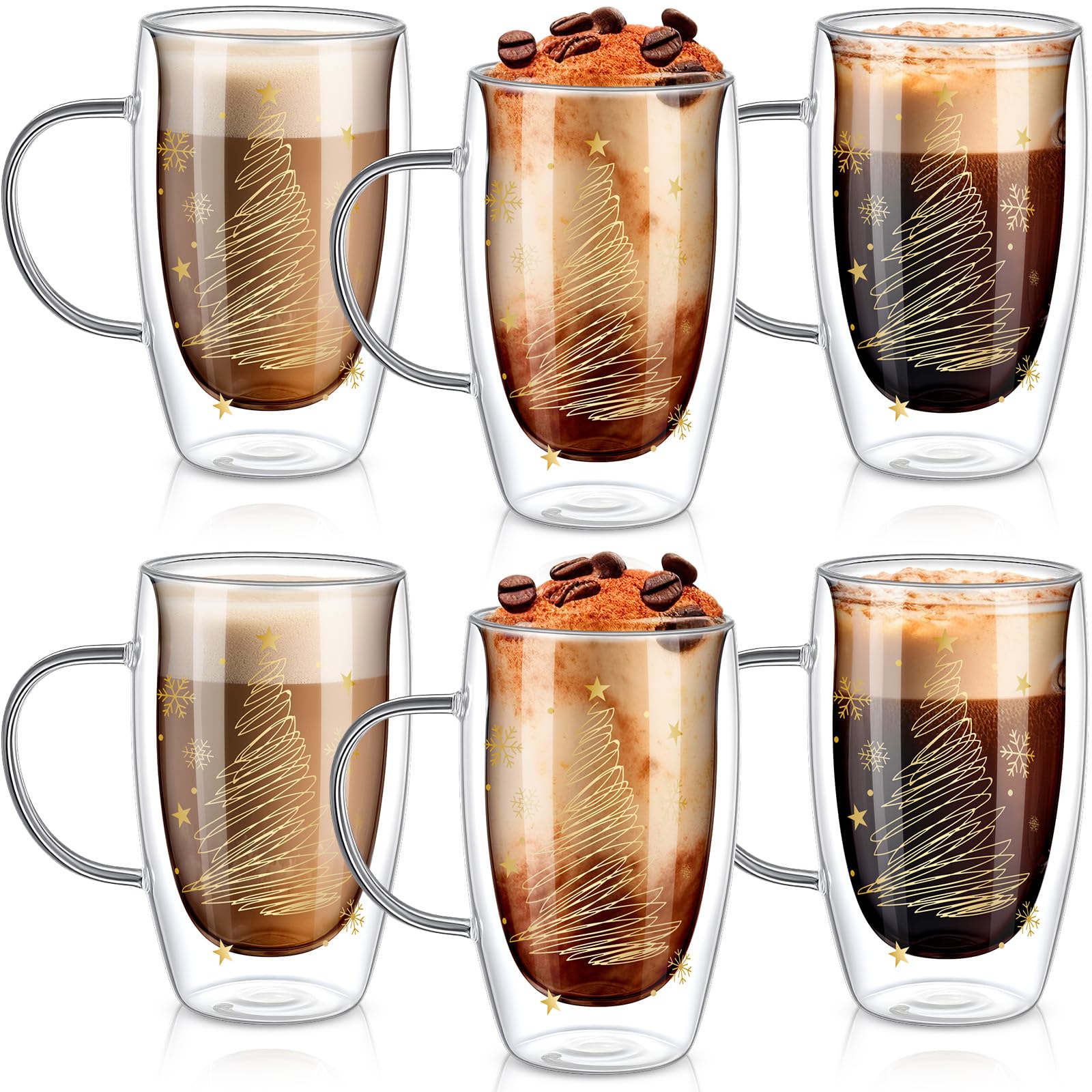 Sliner jarras navidad 6 unidades: ideal para reuniones y desayunos festivos.